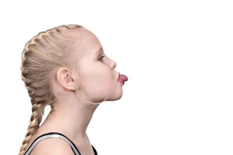 Child shows the language Stock Photos