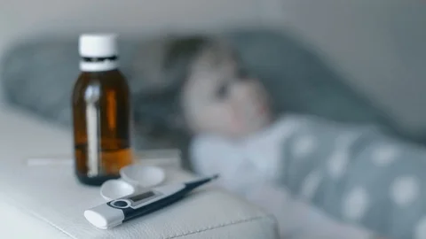 Child is sick. Stock Footage 105637166