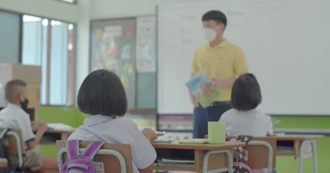 Child sitting in class 1 Stock Footage 222952295