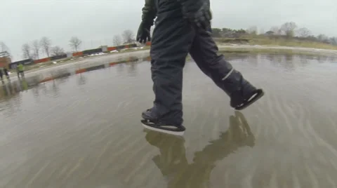 Child Skating Stock Footage 35189286