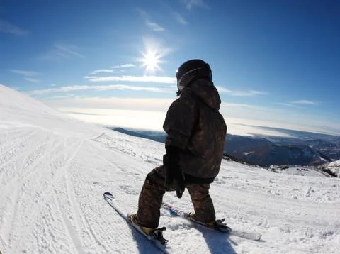 Child skiing Stock Photos