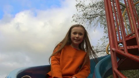 Child on Slide Stock Footage 88636107