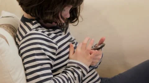 Child with smartphone Stock Footage 20468900