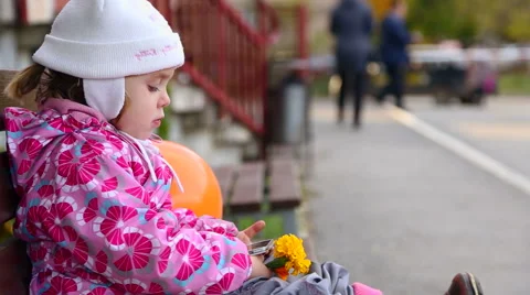 Child with smartphone. Stock Footage 68399858