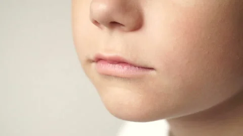 Child smiles after short talking. Stock Footage 89932205