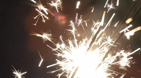 Child Sparklers | Fireworks | 4th of July Stock Footage