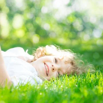 Child in spring Foto stock