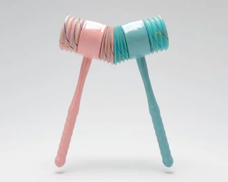 Child Squeaky Hammer Collision Stock Illustration