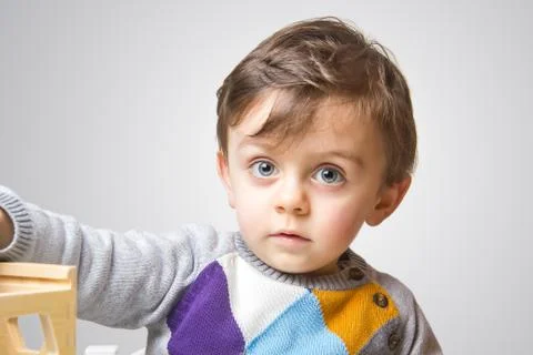 Child staring at the camera Stock Photos
