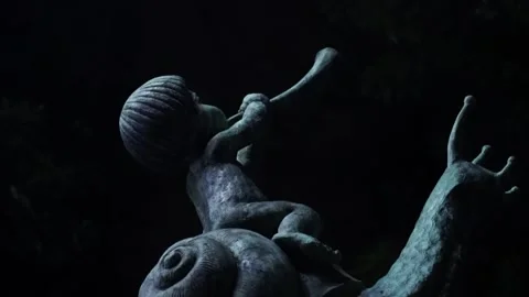 Child Statue Stock Footage 160814361