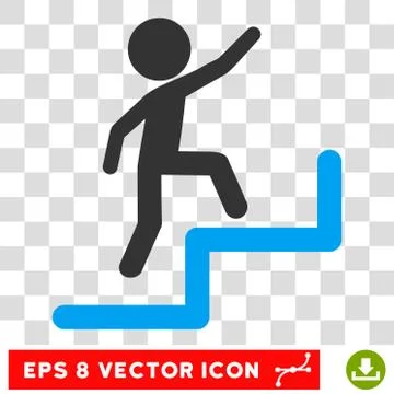 Child Steps Upstairs Vector Eps Icon Illustrazione stock