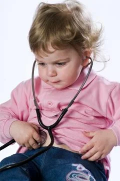 Child with stethoscope Stock Photos