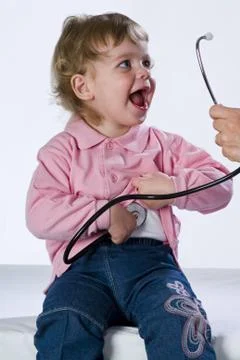 Child with stethoscope Stock Photos