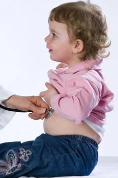 Child with stethoscope Stock Photos