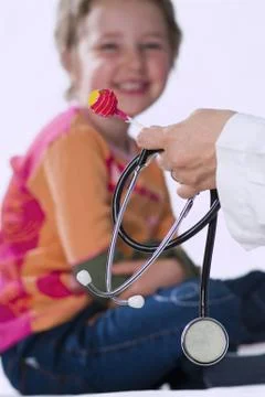 Child with stethoscope Stock Photos