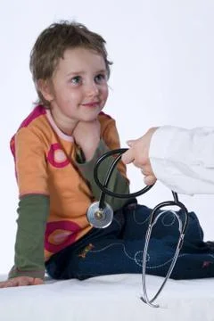 Child with stethoscope Stock Photos