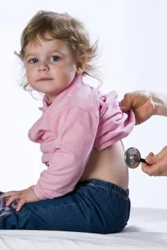 Child with stethoscope Stock Photos