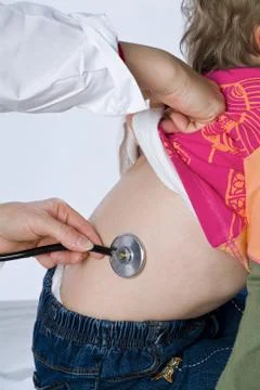 Child with stethoscope Stock Photos