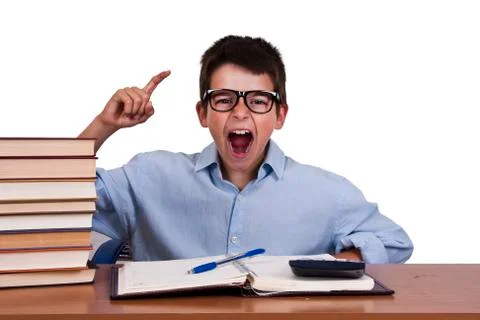 Child in studio Foto stock