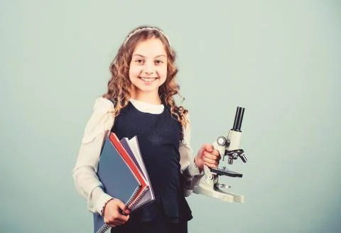 Child study bilogy lesson. Discover future. education and knowledge. science Stock Photos