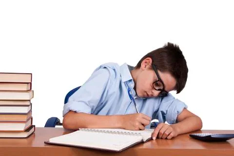 Child studying Foto stock