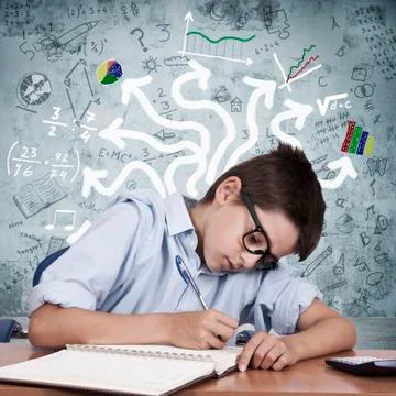 Child studying Stock Photos
