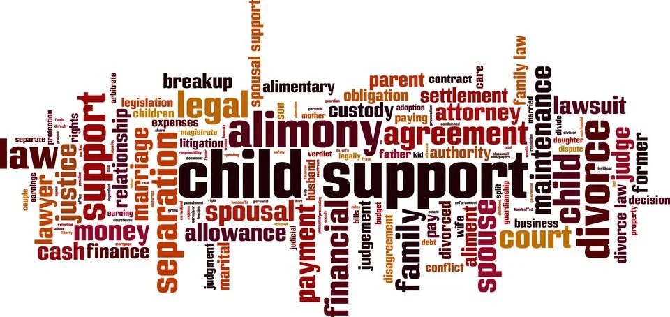Child support word cloud Stock Illustration