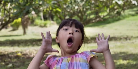 Child surprised slow motion Stock Footage 162109712