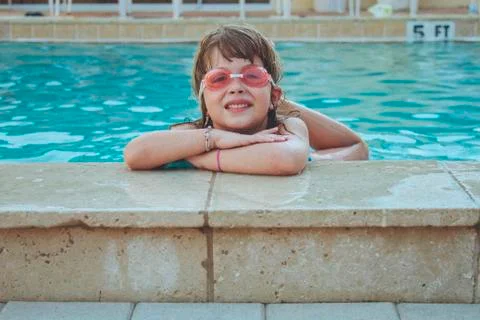 Child Swimming Stock Photos