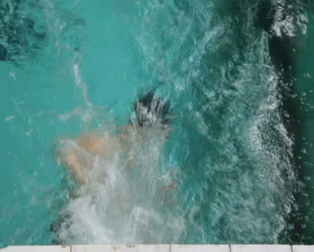 Child in a swimming pool Stock Footage
