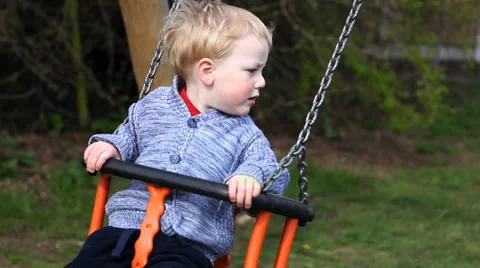 Child on Swing Stock Footage 46725703