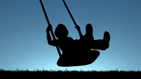 Child on Swing Stock Illustration