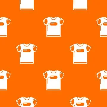 Child t shirt pattern vector orange Stock Illustration