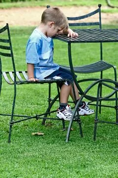 Child at the table Stock Photos