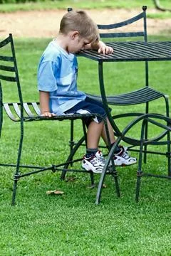 Child at the table Stock Photos