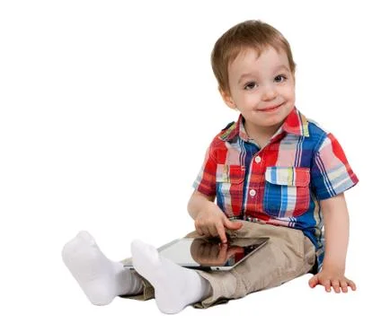 A child with a tablet computer Stock Photos