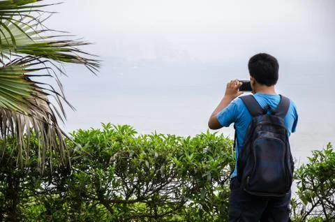 Child taking picture Stock Photos