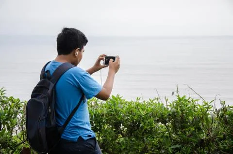 Child taking picture Stock Photos