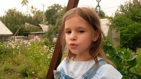 Child talks about herself Stock Footage 135653376