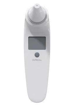 Child thermometer in ear Stock Illustration