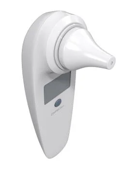 Child thermometer in ear Stock Illustration