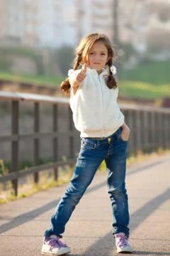 Child with thumb up Stock Photos