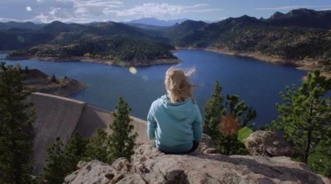 Child on Top of the World Vídeo Stock 56092643