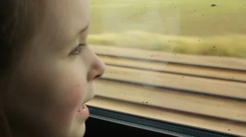 Child on train Stock Footage 22665348