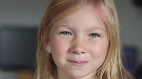 Child is trying to get rid of a missing tooth. Stock Footage 255411417