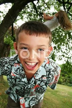 Child tween laugh Stock Photos