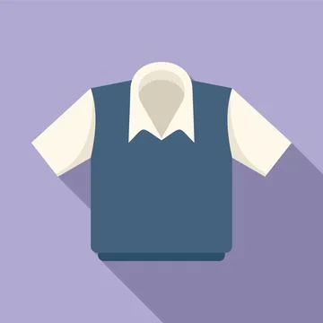 Child uniform icon flat vector. Fashion suit Stock Illustration