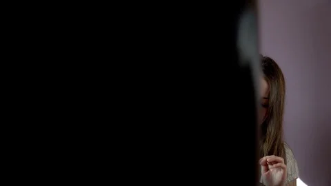 Child uses a tablet Video stock 97449314