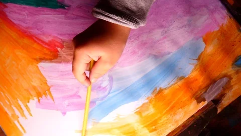 Child using colors Stock-Footage 118352875