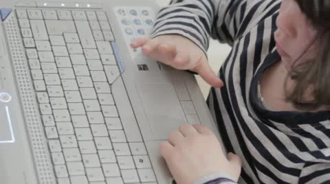 Child using laptop 2 of 5 Stock Footage 20475081